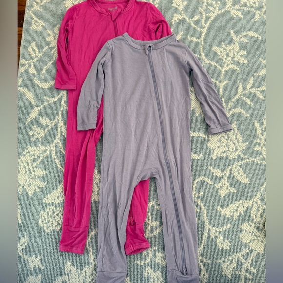 Kyte BABY Other - Kyte BABY Rasberry & Taro Kids Zippered Rompers